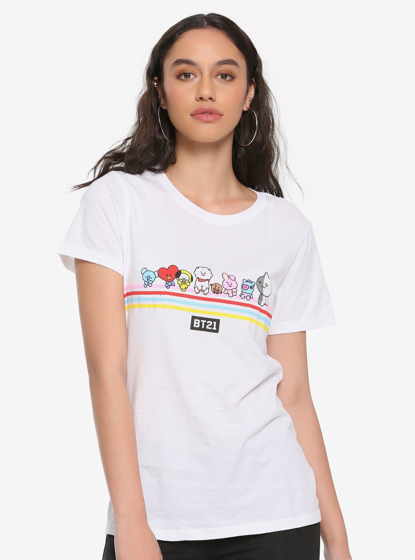 BT21 Stripes Girls T-Shirt, MULTI, hi-res