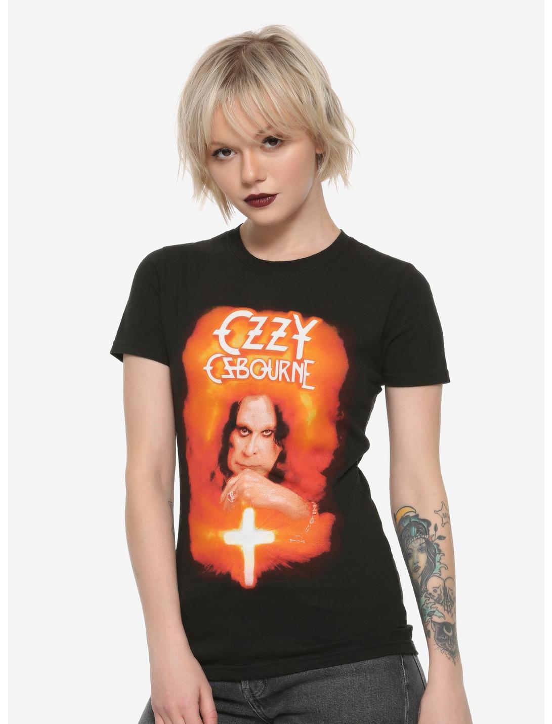 Ozzy Osbourne Glow Photo Girls T-Shirt, BLACK, hi-res