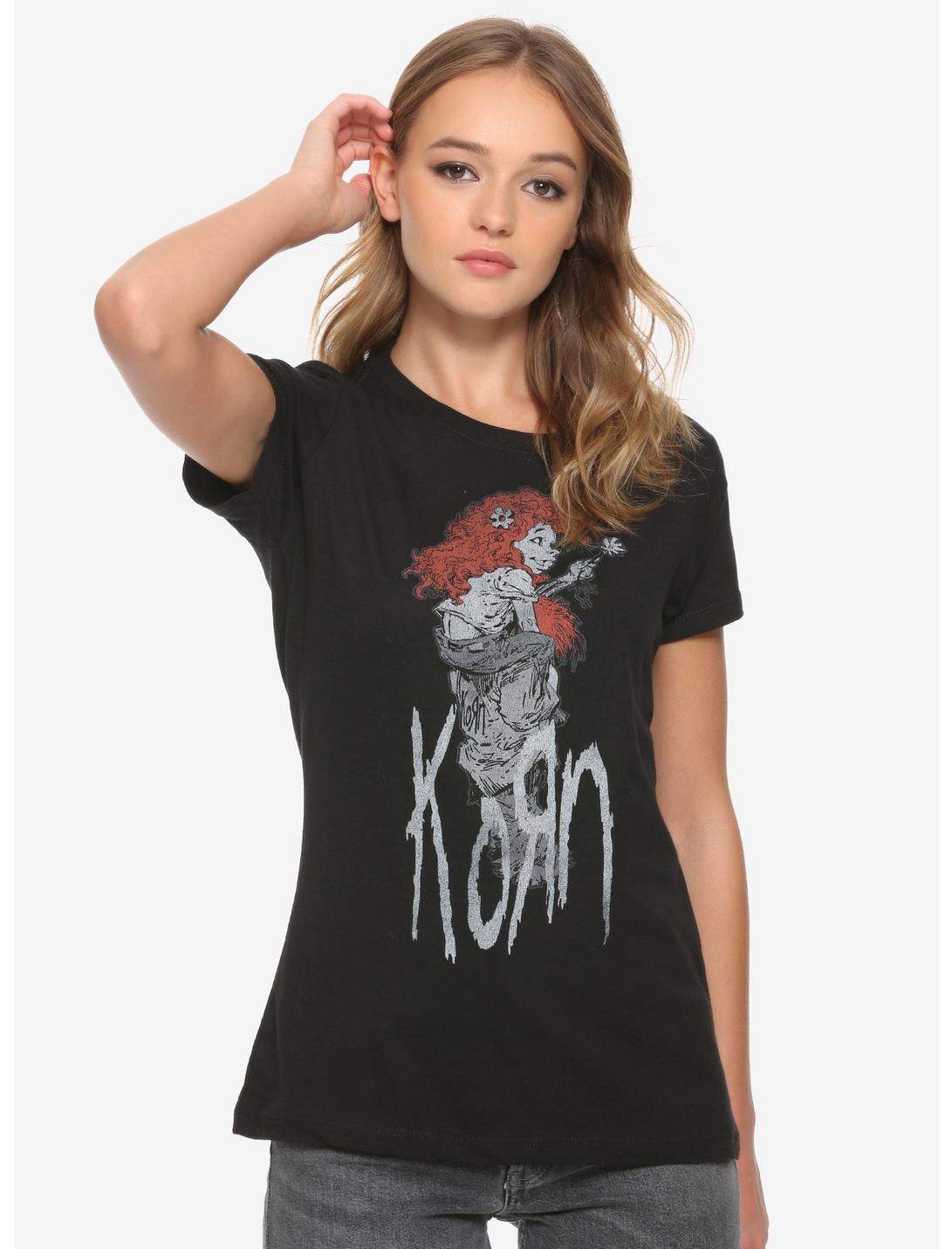 Korn Flower Child Girls T-Shirt, BLACK, hi-res