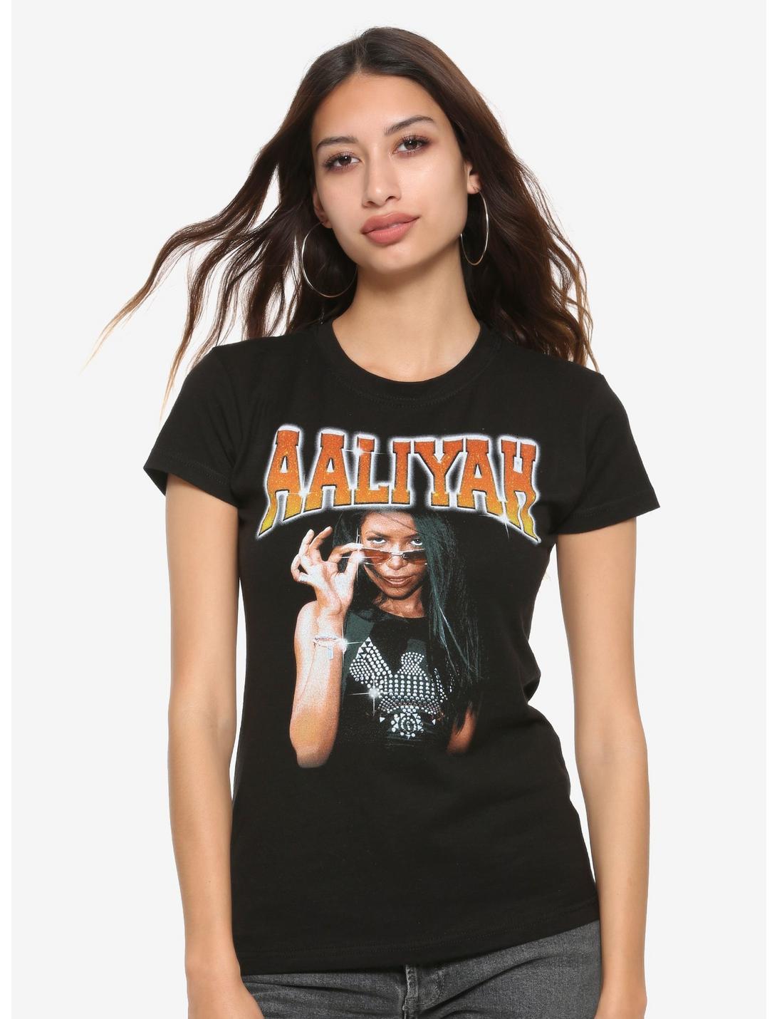 Aaliyah Pop Sunglasses Girls T-Shirt, BLACK, hi-res