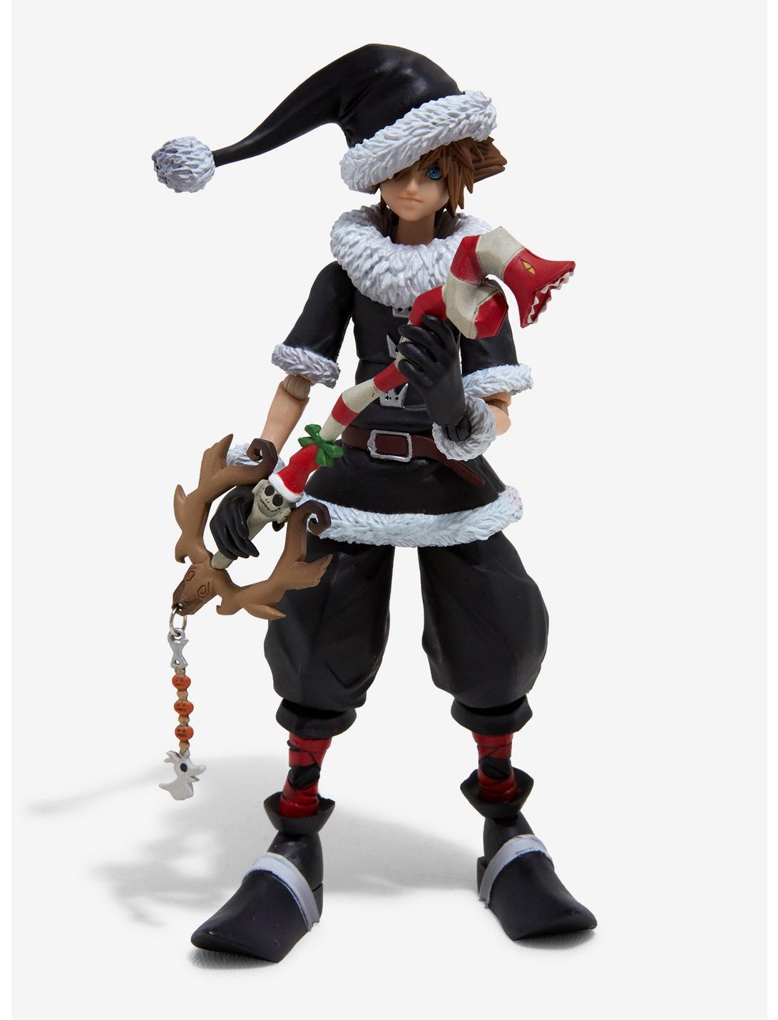Disney Kingdom Hearts II Bring Arts Sora Christmas Town Action Figure, , hi-res