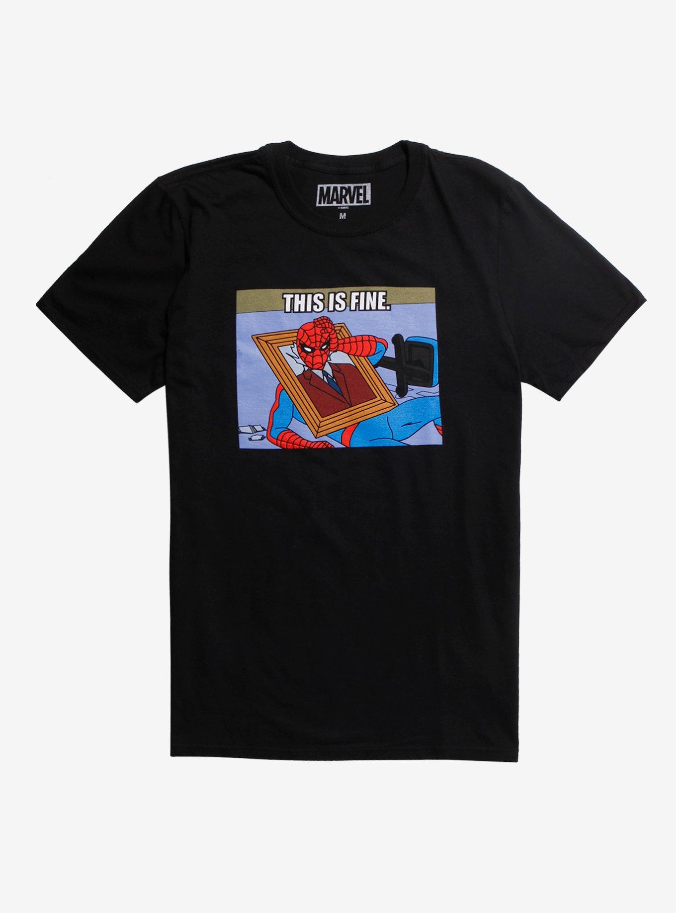 Marvel Spider-Man This Is Fine T-Shirt, MULTI, hi-res