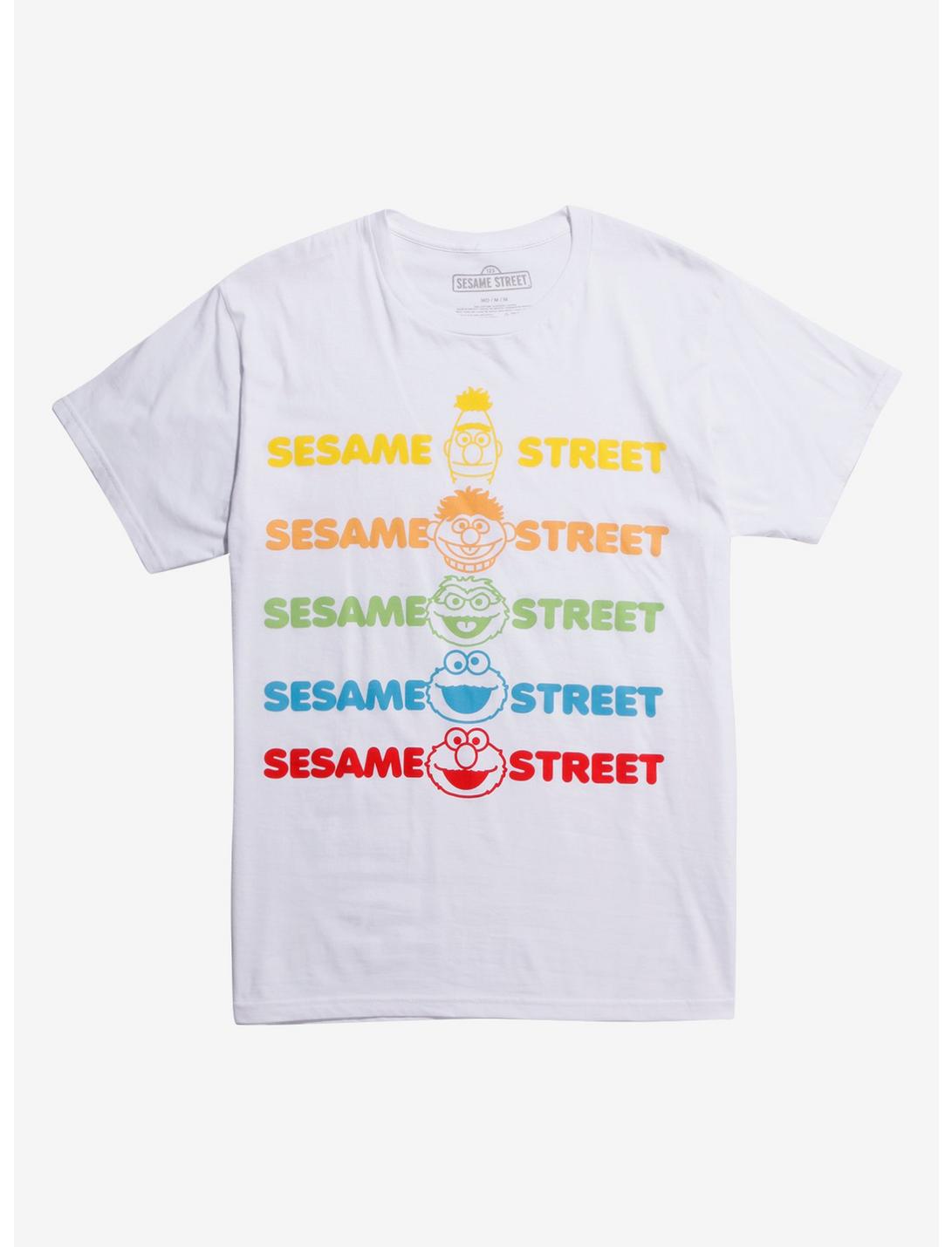Sesame Street Gradient Faces T-Shirt, MULTI, hi-res