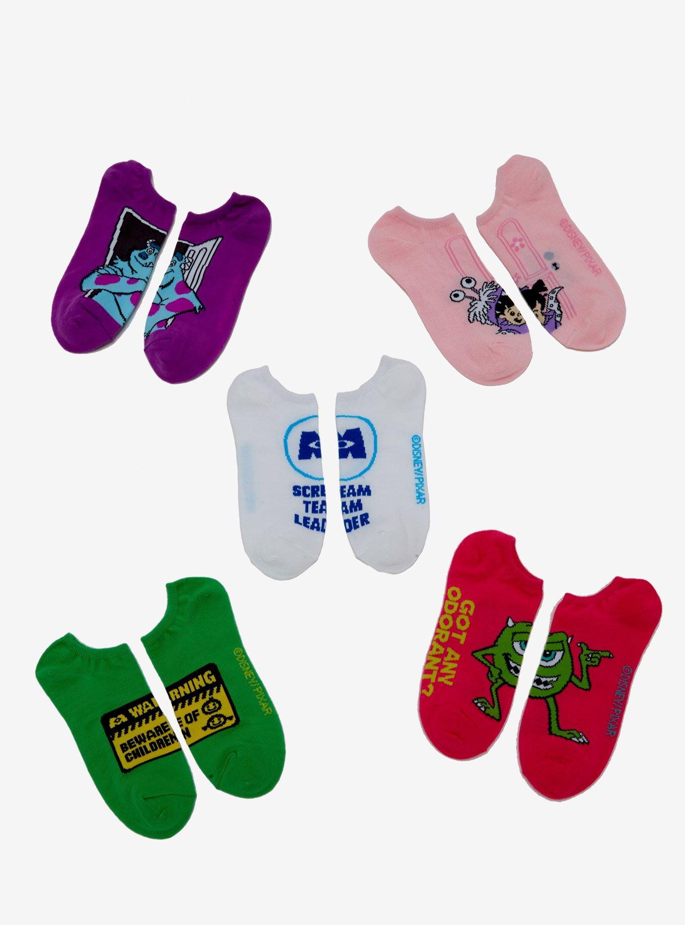 Disney Pixar Monsters, Inc. Scare Floor Ankle Socks 5 Pair - BoxLunch Exclusive, , hi-res