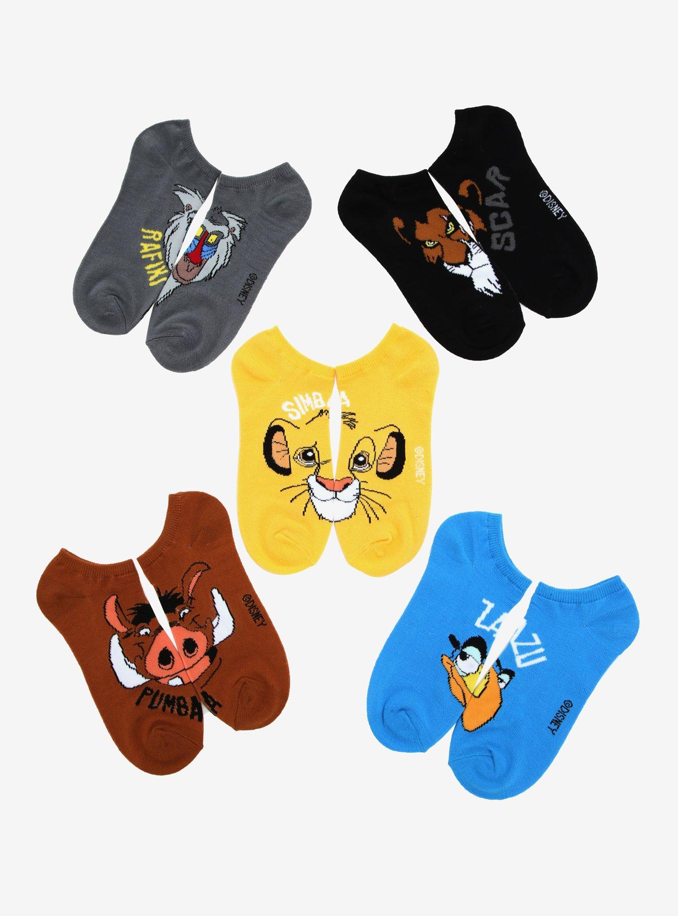 Disney The Lion King Characters Ankle Socks 5 Pair, , hi-res