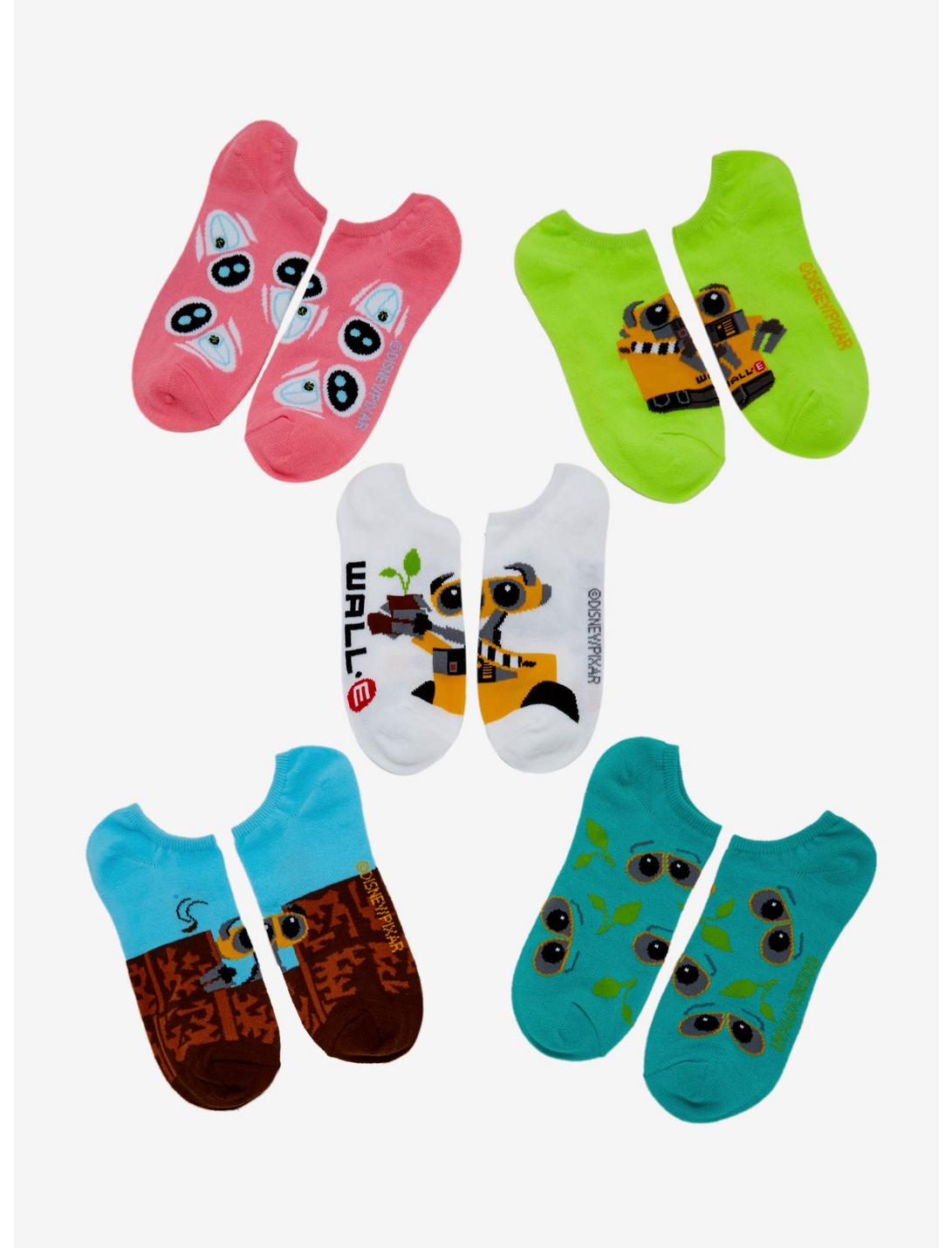 Disney Pixar WALL-E Allover Print Ankle Socks 5 Pair - BoxLunch Exclusive, , hi-res