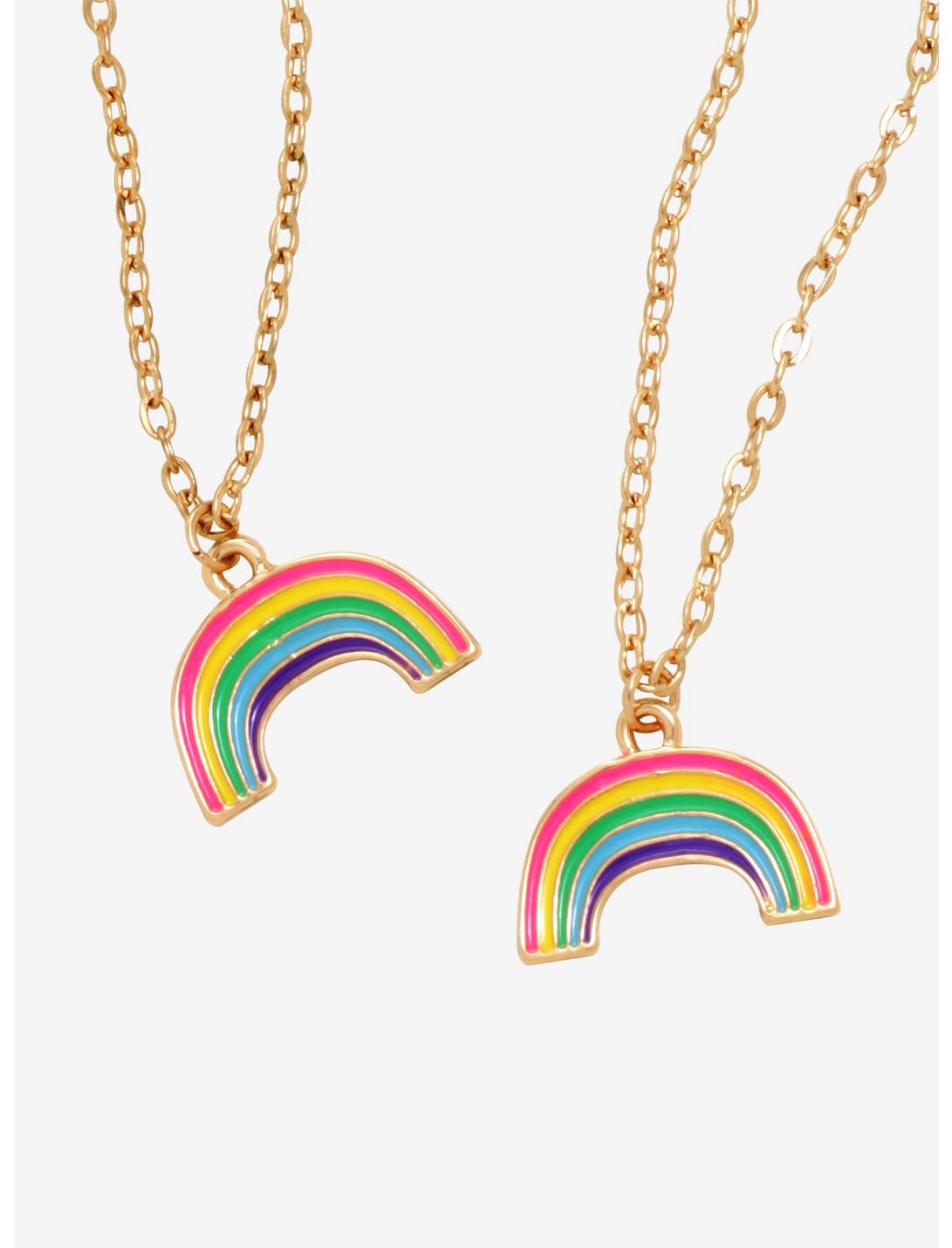 Rainbow Love Is Love Best Friends Necklace Set, , hi-res
