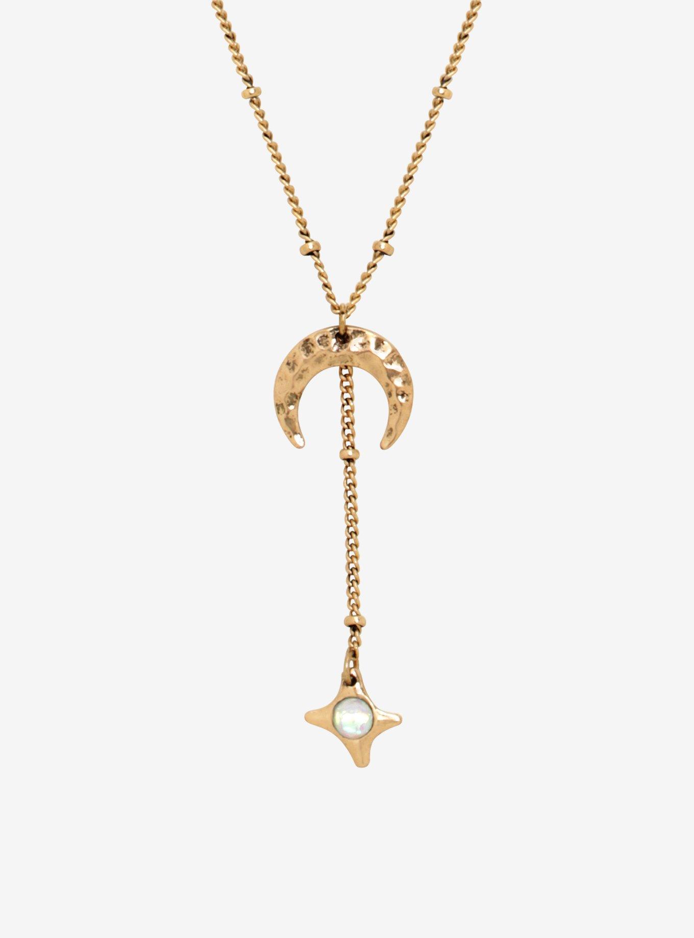 Dream Dainty Moon & Star Necklace, , hi-res