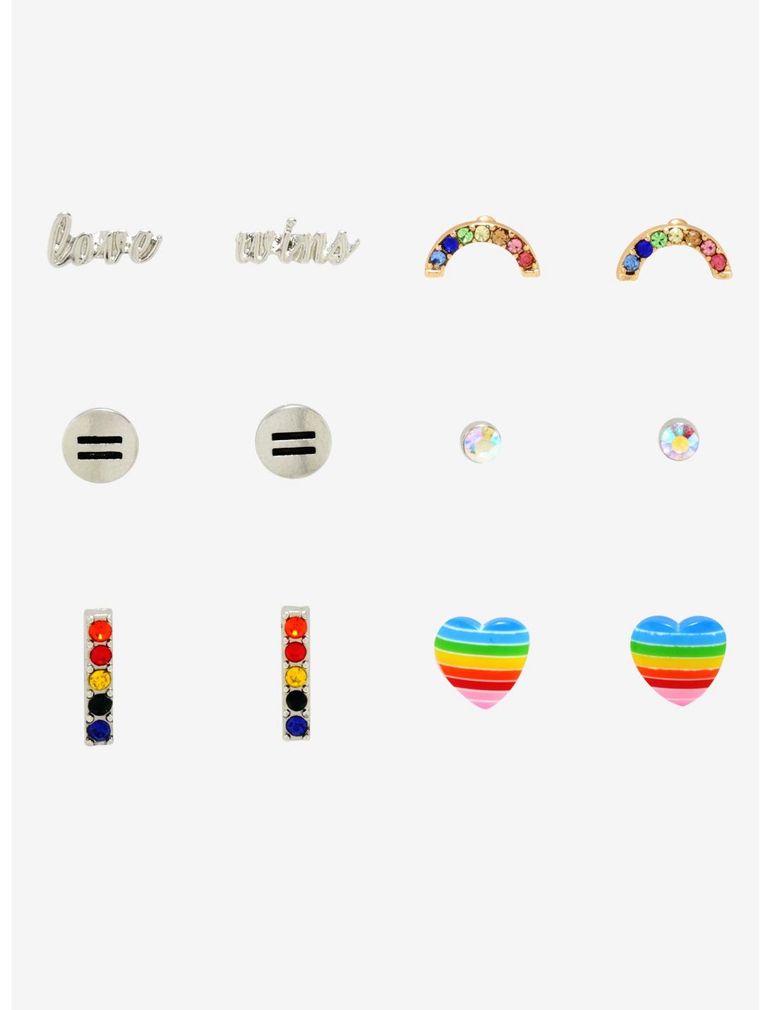 Rainbow Love Earring Set, , hi-res