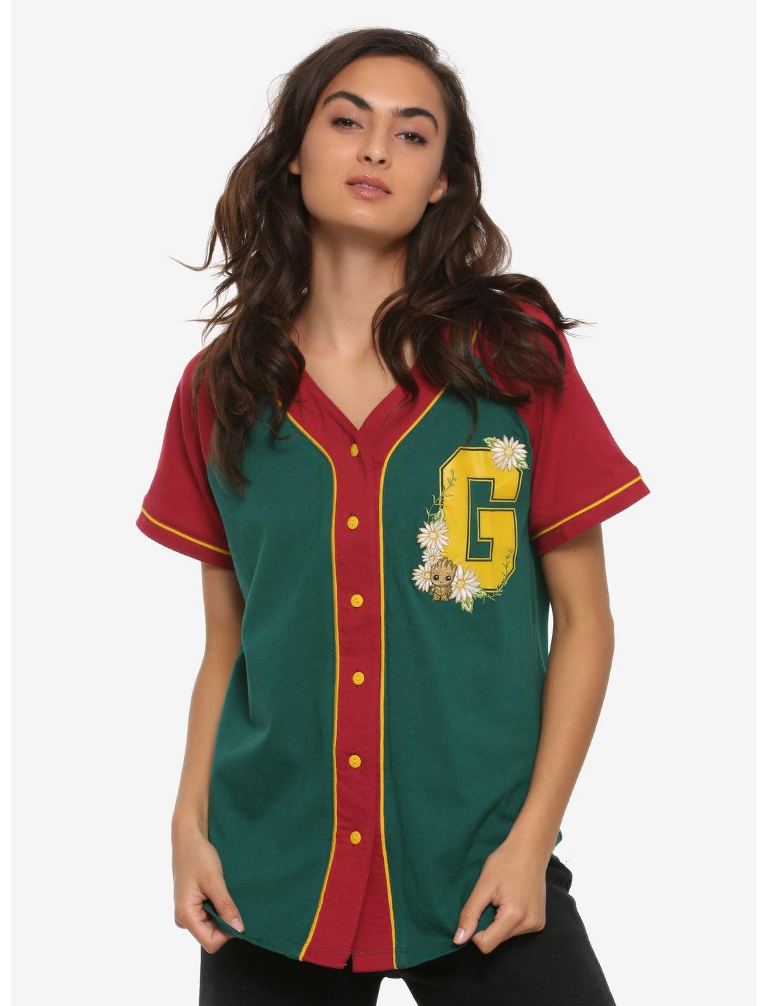 Marvel Guardians of the Galaxy Groot Womens Baseball Jersey - BoxLunch Exclusive, MULTI, hi-res