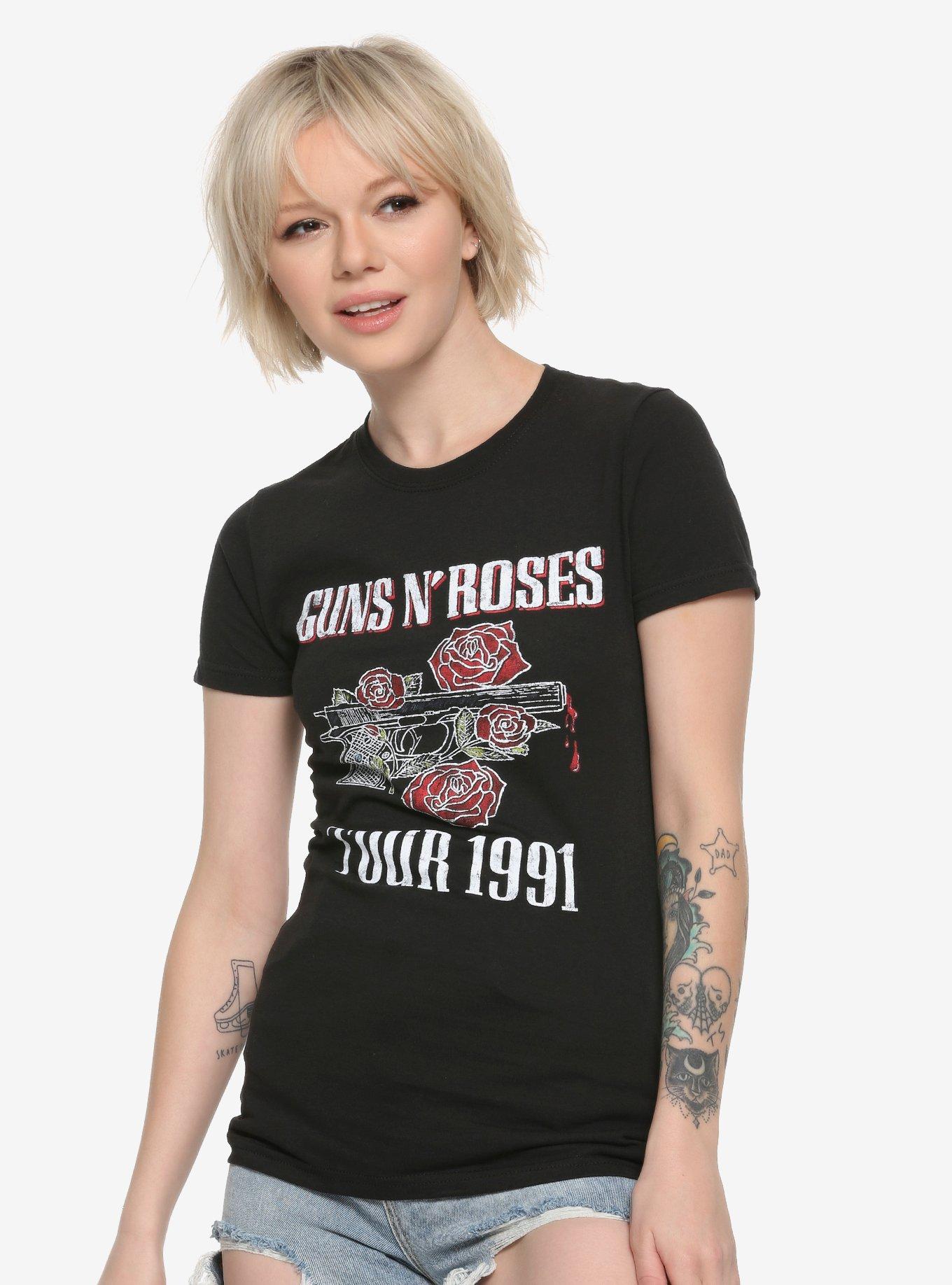 Guns N' Roses Tour 1991 Girls T-Shirt, BLACK, hi-res