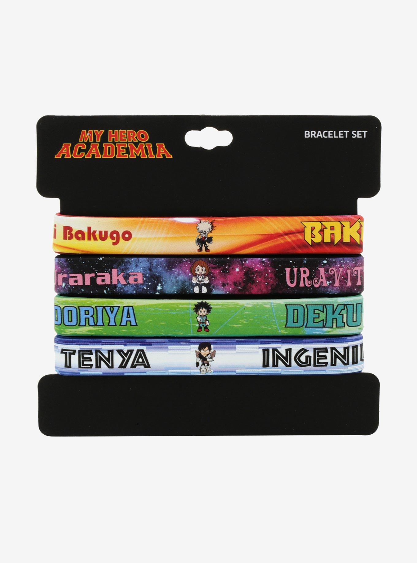 My Hero Academia Character Rubber Bracelet Set