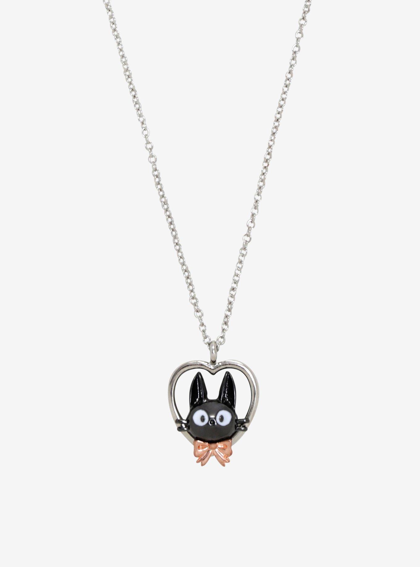 Her Universe Studio Ghibli Kiki's Delivery Service Jiji Heart Necklace, , hi-res