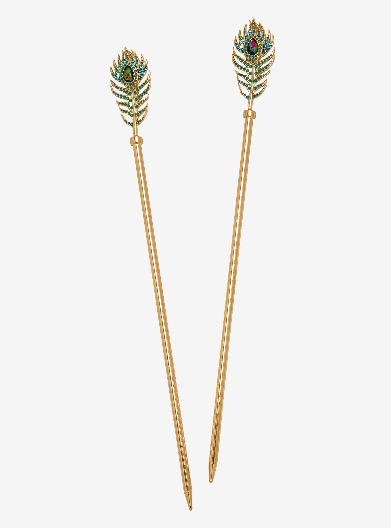 Disney Aladdin Jasmine Peacock Hair Sticks, , hi-res