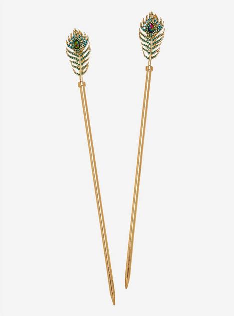 Disney Aladdin Jasmine Peacock Hair Sticks | Hot Topic