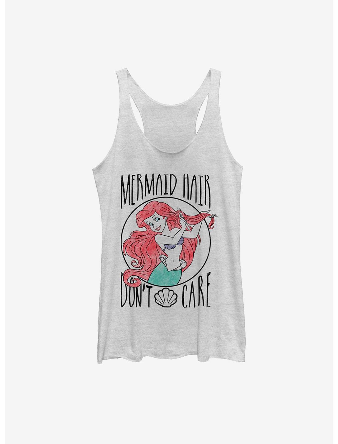 Disney Little Mermaid Ariel Hair Don't Care Womens Tank, WHITE HTR, hi-res