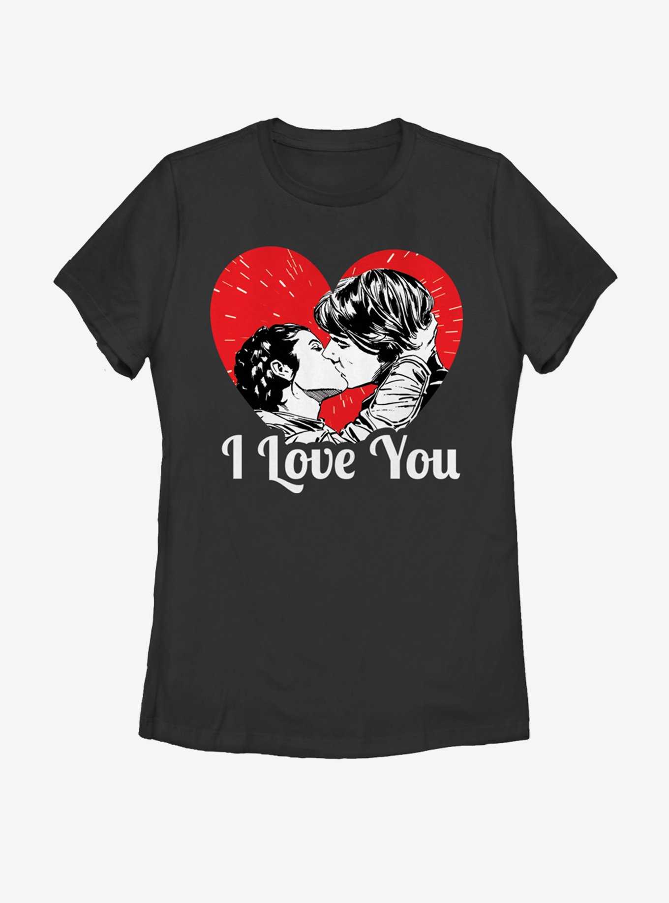 Star Wars Han and Leia I Love You Heart Womens T-Shirt, , hi-res