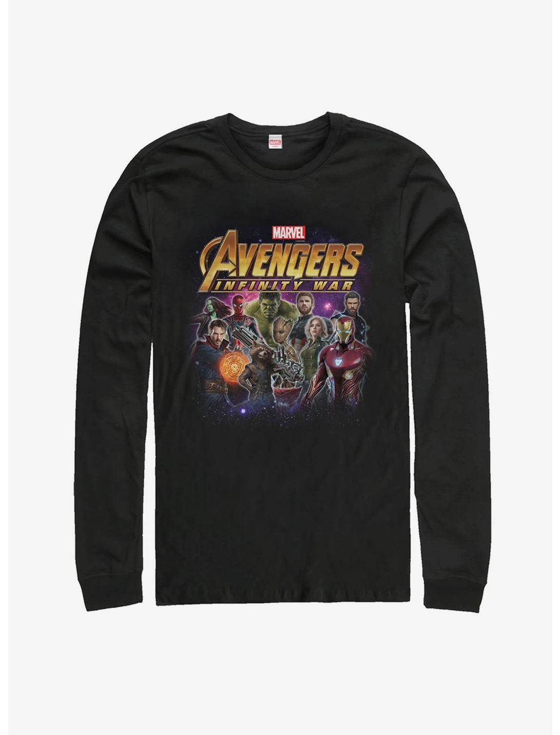 Marvel Avengers: Infinity War Character Shot Long Sleeve T-Shirt, BLACK, hi-res