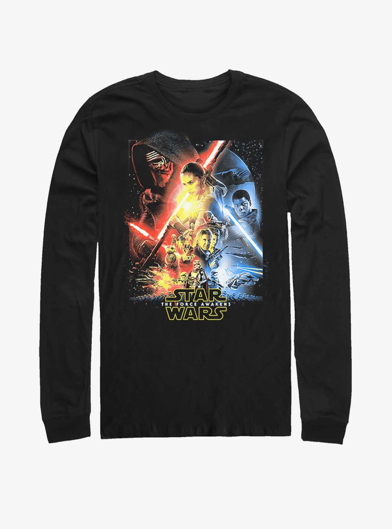 Star Wars The Force Awakens Cool Poster Long Sleeve T-Shirt, , hi-res