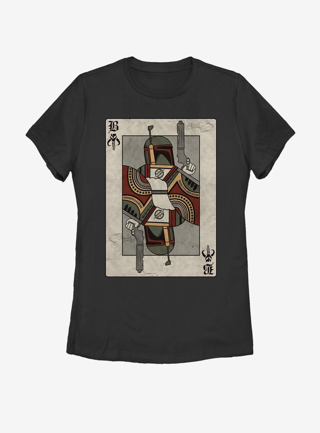 Star Wars Boba Fett Playing Card Womens T-Shirt, BLACK, hi-res