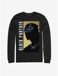 Marvel Black Panther Fierce Expression Long Sleeve T-Shirt, BLACK, hi-res