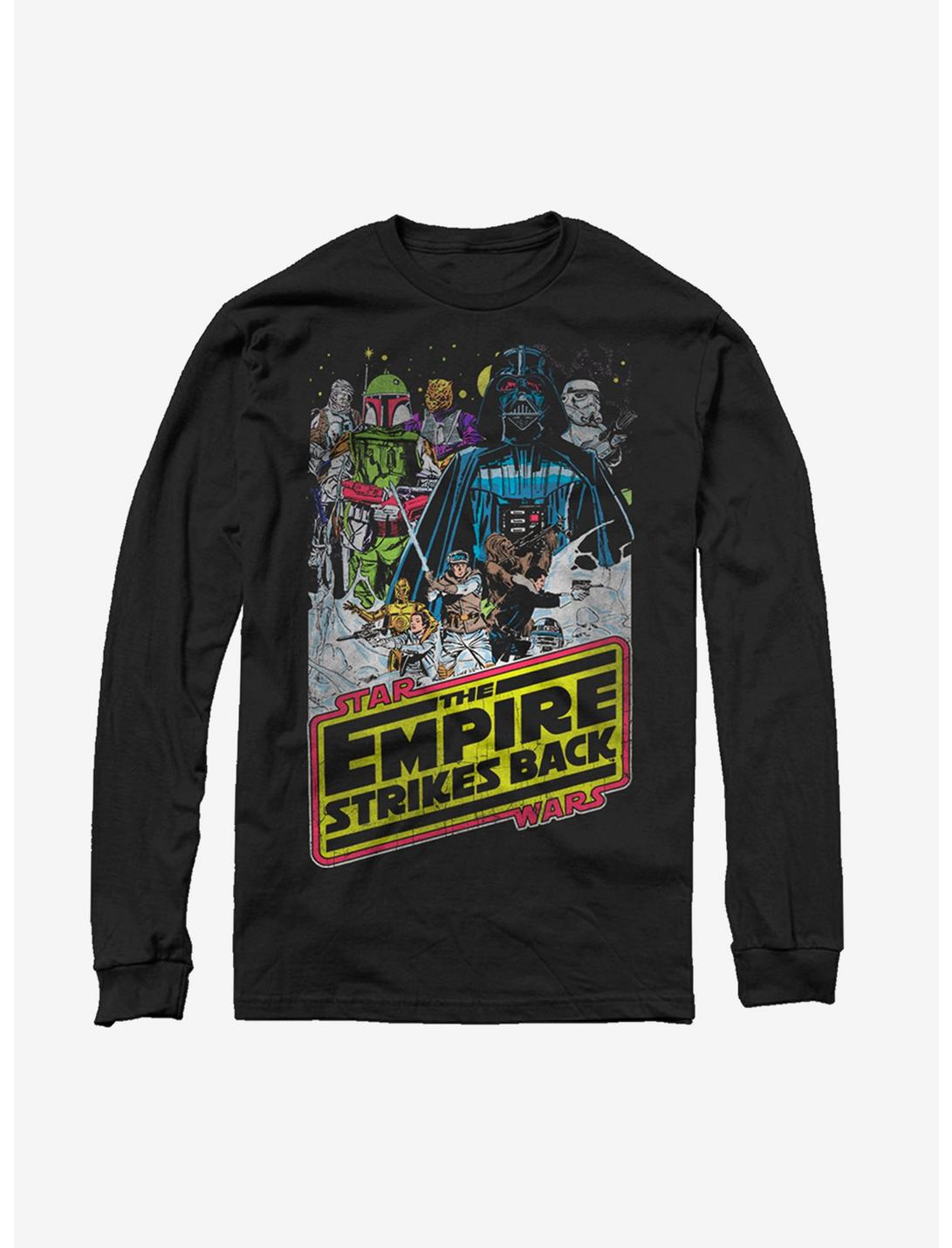 Star Wars Empire Strikes Back Long Sleeve T-Shirt, BLACK, hi-res