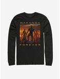 Marvel Black Panther Wakanda Forever Long Sleeve T-Shirt, BLACK, hi-res