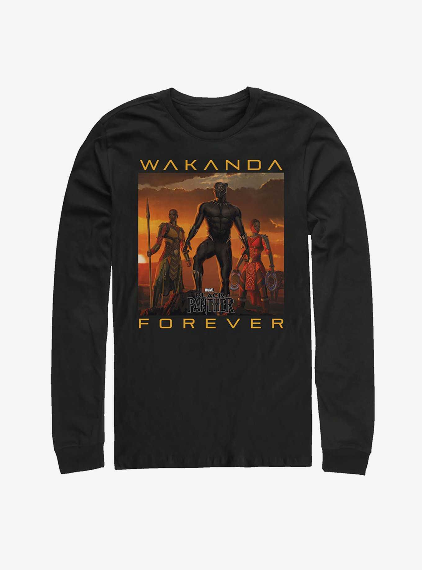 Marvel Black Panther Wakanda Forever Long Sleeve T-Shirt, , hi-res
