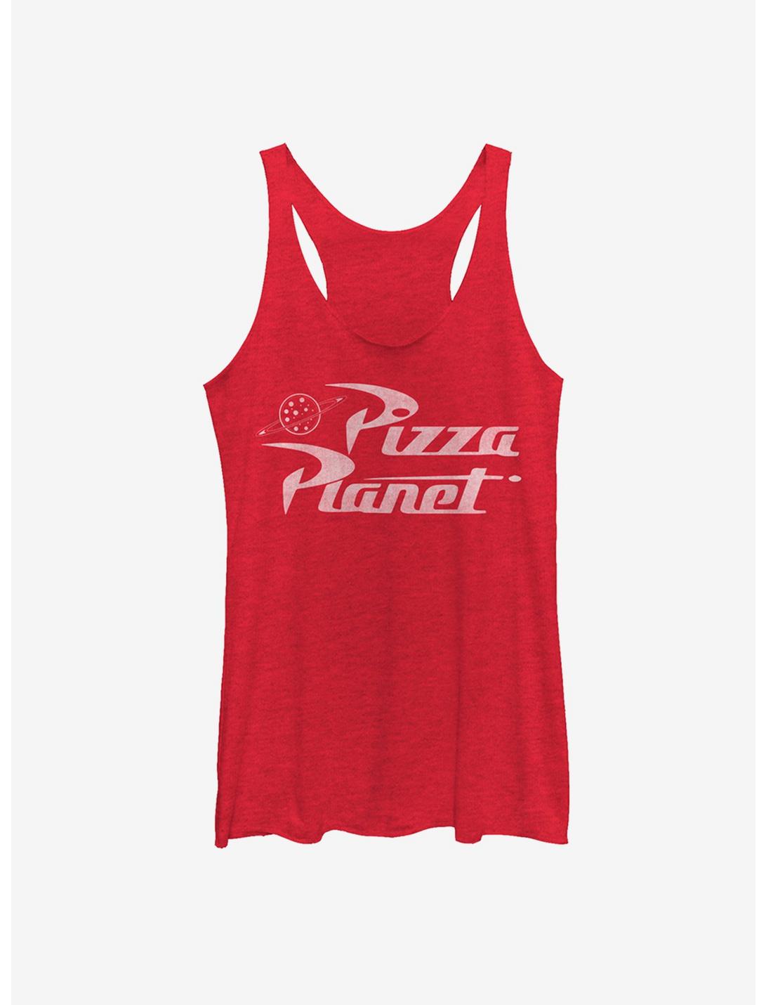 Disney Pixar Toy Story Pizza Planet Logo Womens Tank, RED HTR, hi-res
