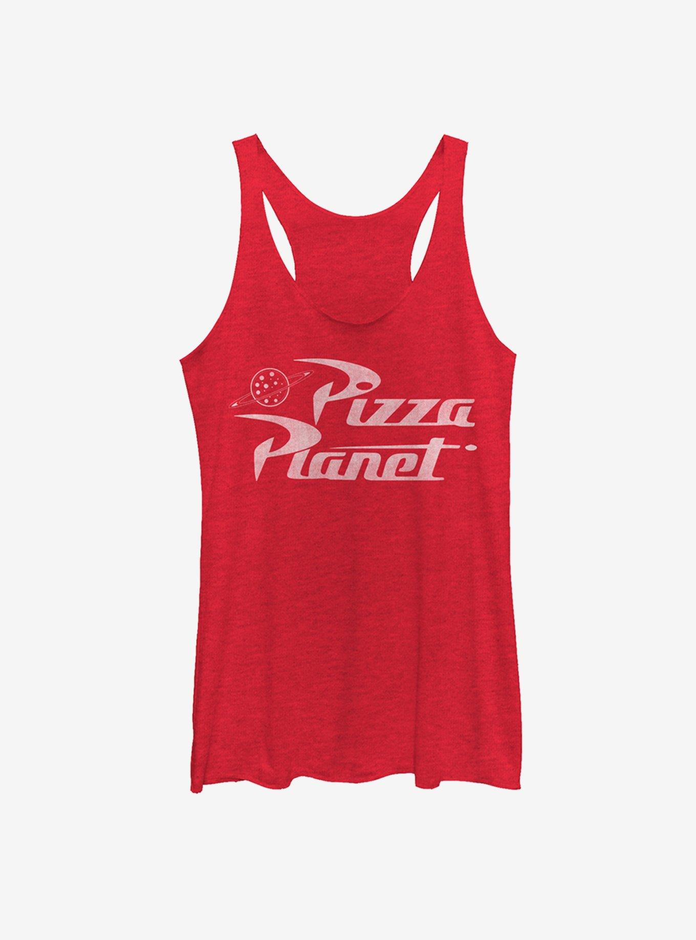 Disney Pixar Toy Story Pizza Planet Logo Womens Tank, RED HTR, hi-res