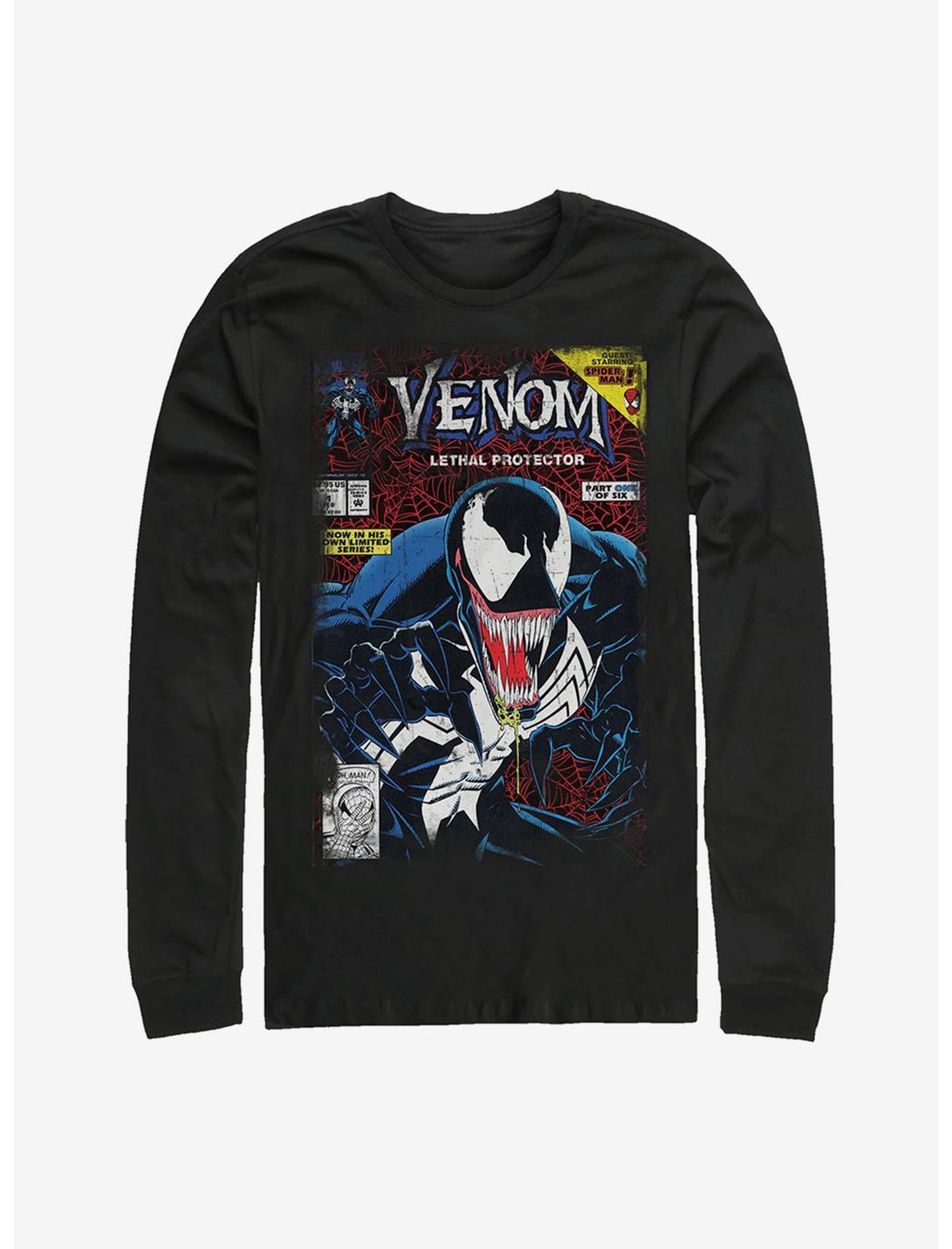 Plus Size Marvel Venom Lethal Protector Long Sleeve T-Shirt, BLACK, hi-res