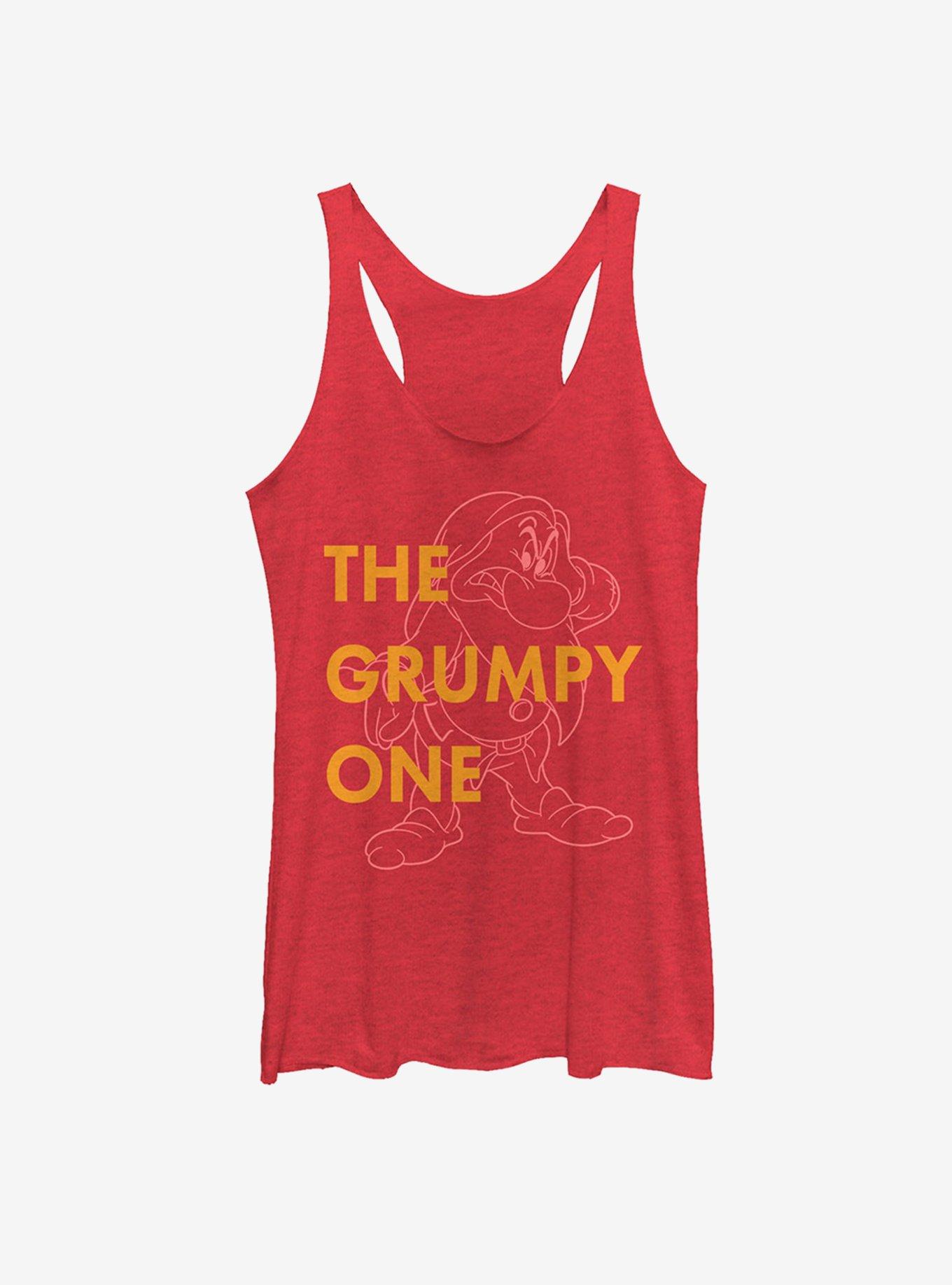 Disney Snow White Grumpy One Womens Tank, RED HTR, hi-res
