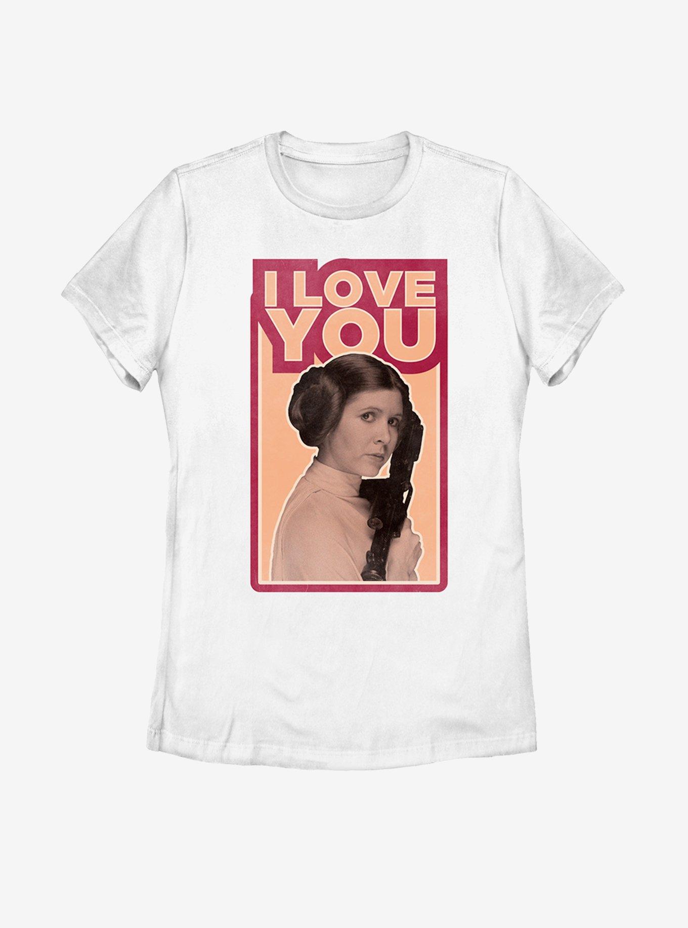 Star Wars Princess Leia Quote I Love You Womens T-Shirt, , hi-res