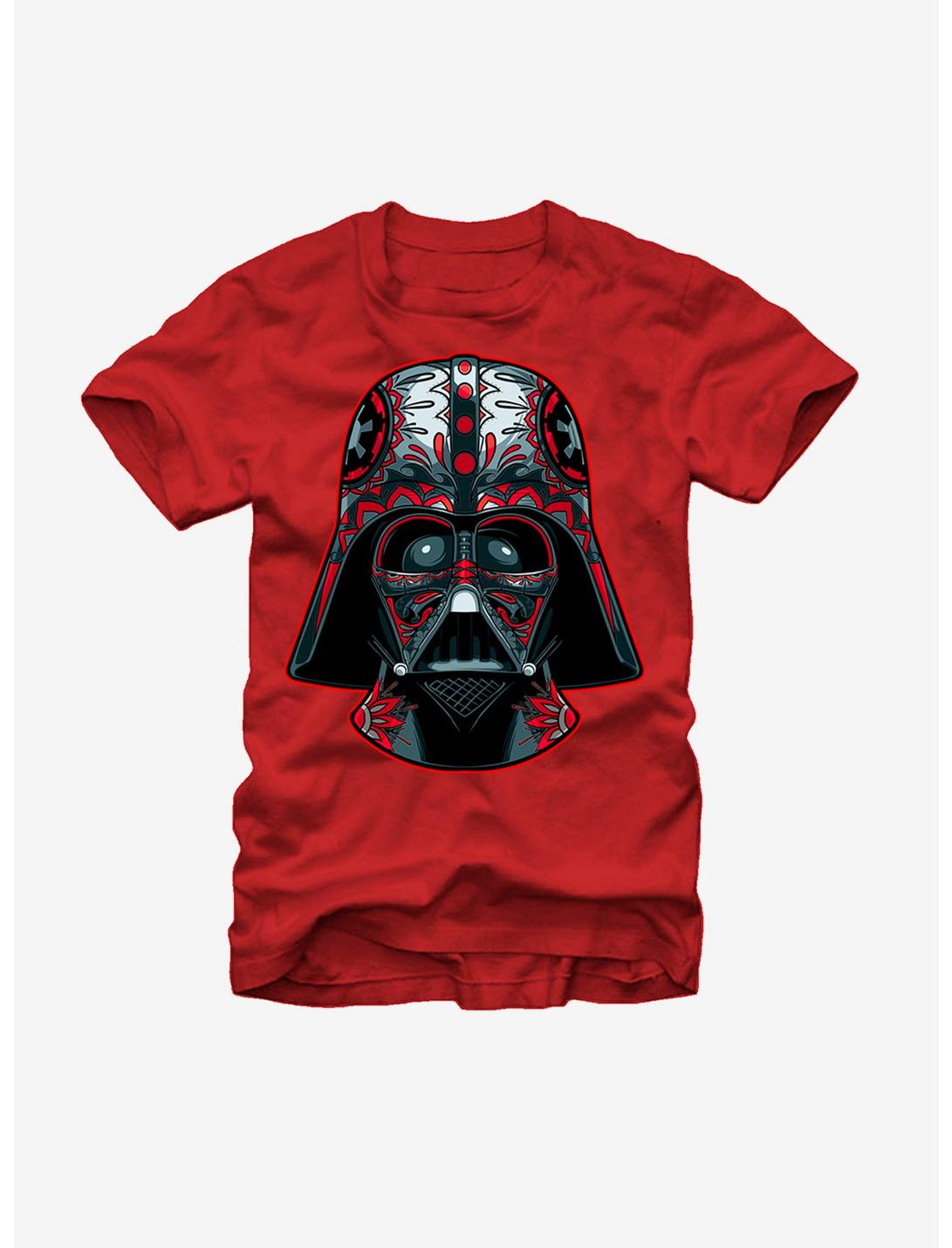 Plus Size Star Wars Darth Vader Helmet Markings T-Shirt, RED, hi-res
