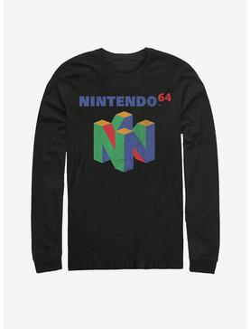 Plus Size Nintendo Classic N64 Logo Long Sleeve T-Shirt, , hi-res