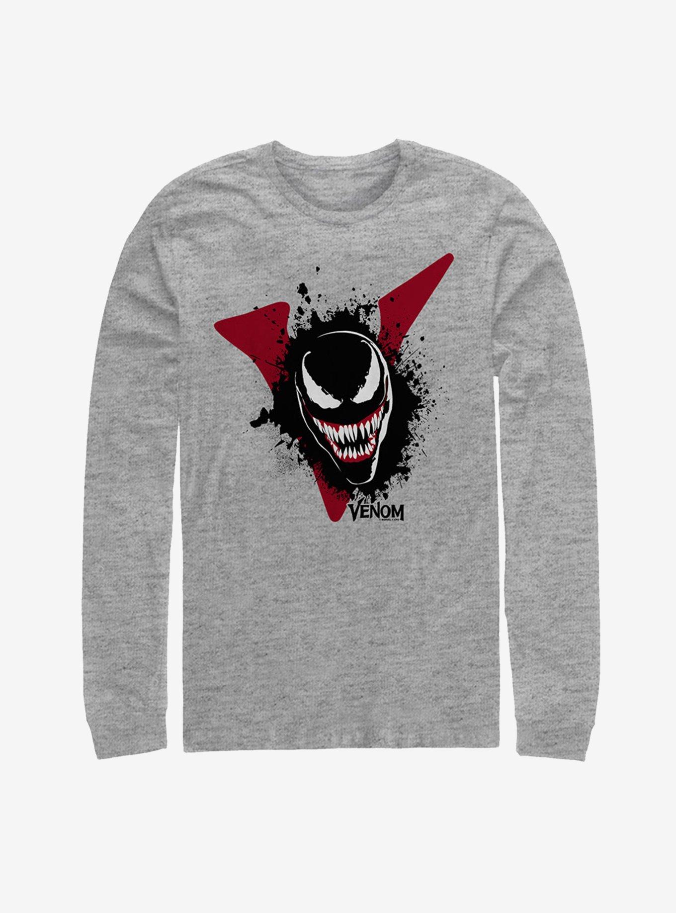 Marvel Venom Film Splatter Portrait Long Sleeve T-Shirt, , hi-res