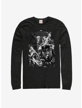 Marvel Black Panther Starry Characters Long Sleeve T-Shirt, , hi-res