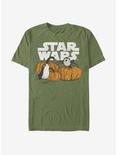 Star Wars Happy Halloween Porg Logo T-Shirt, MIL GRN, hi-res