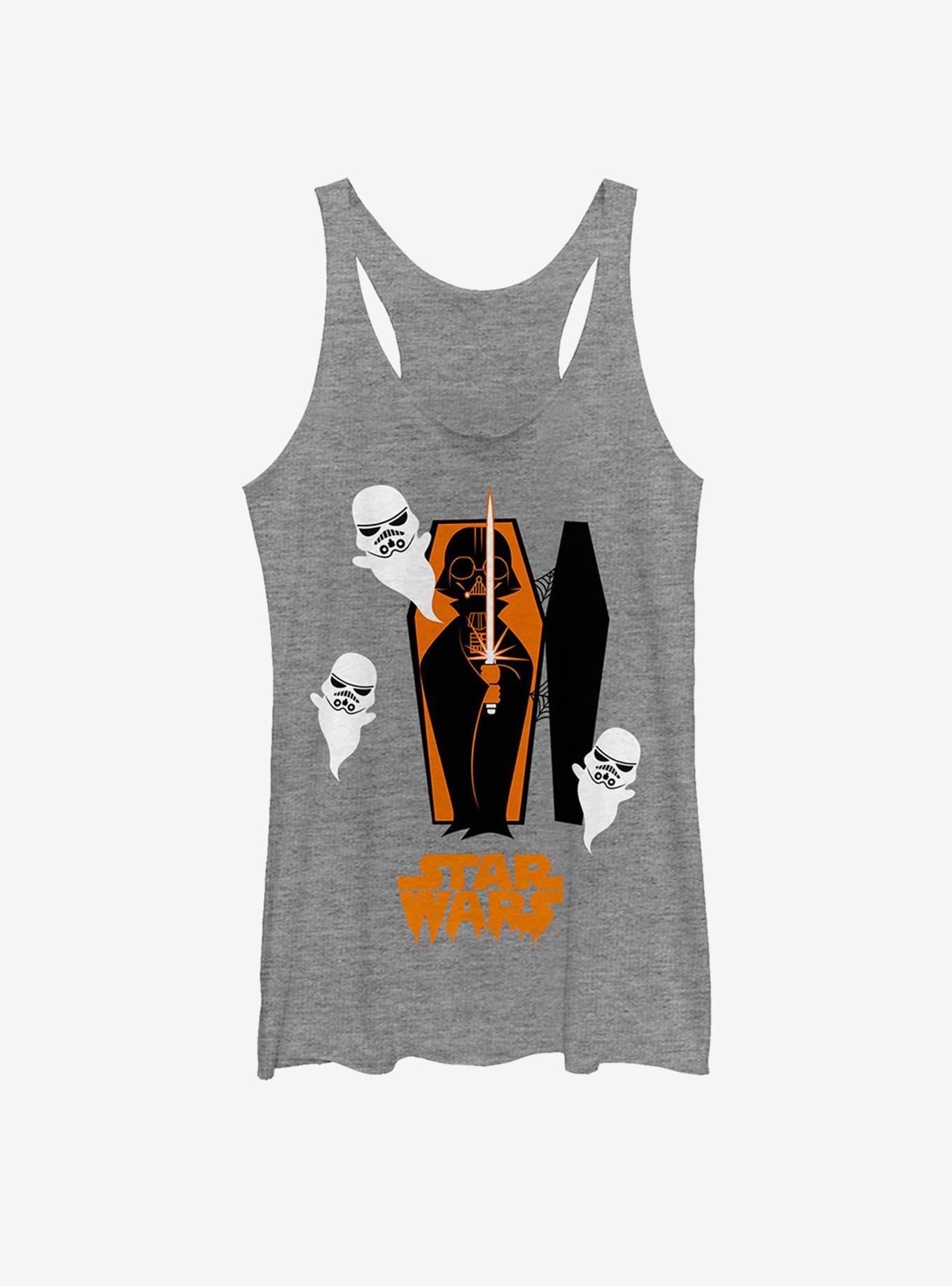 Star Wars Halloween Darth Vader Coffin Womens Tank, GRAY HTR, hi-res