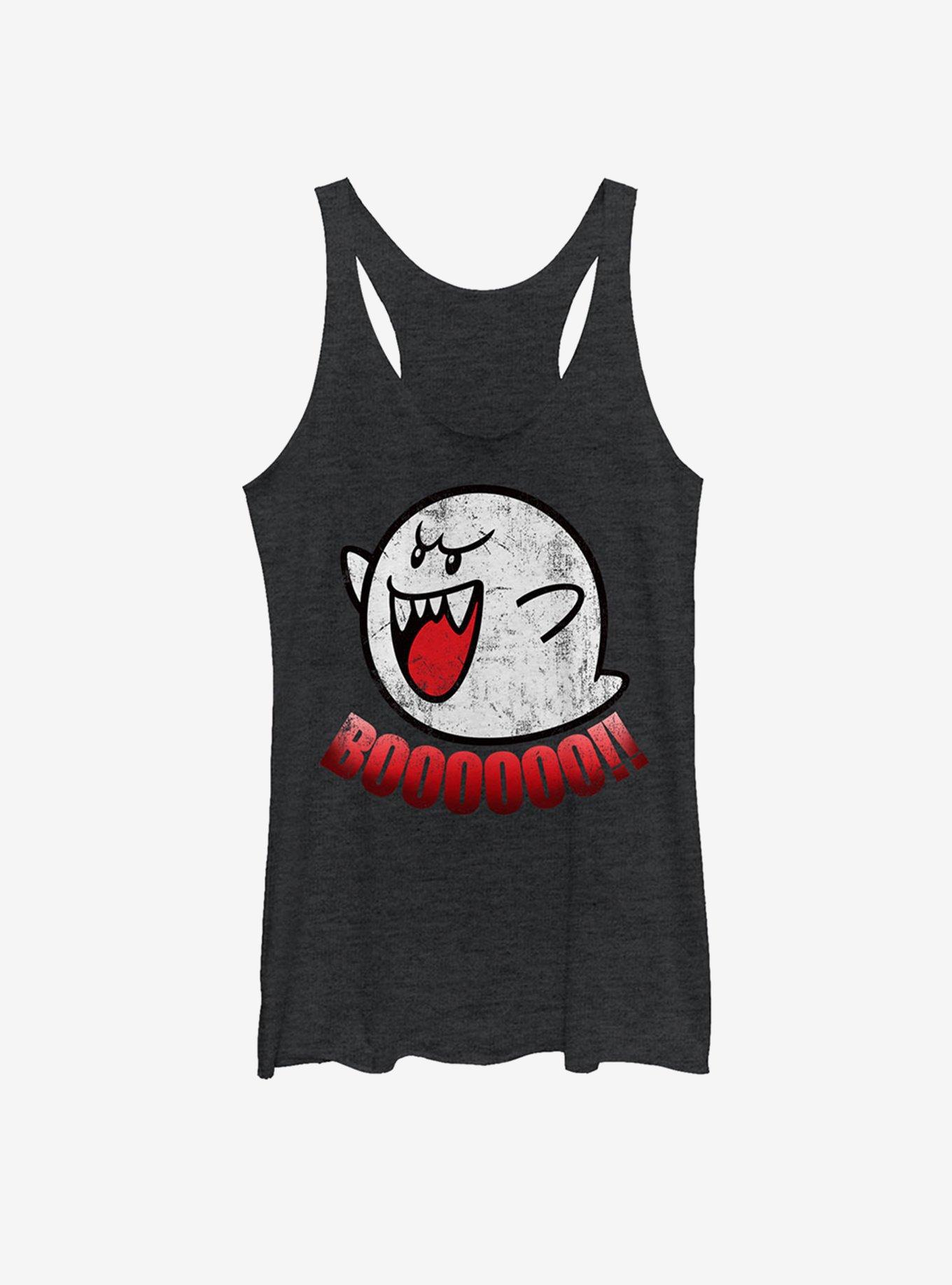 Nintendo Retro Boo Ghost Womens Tank, BLK HTR, hi-res