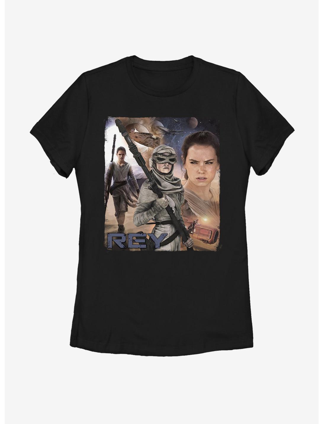 Star Wars Rey Womens T-Shirt, BLACK, hi-res