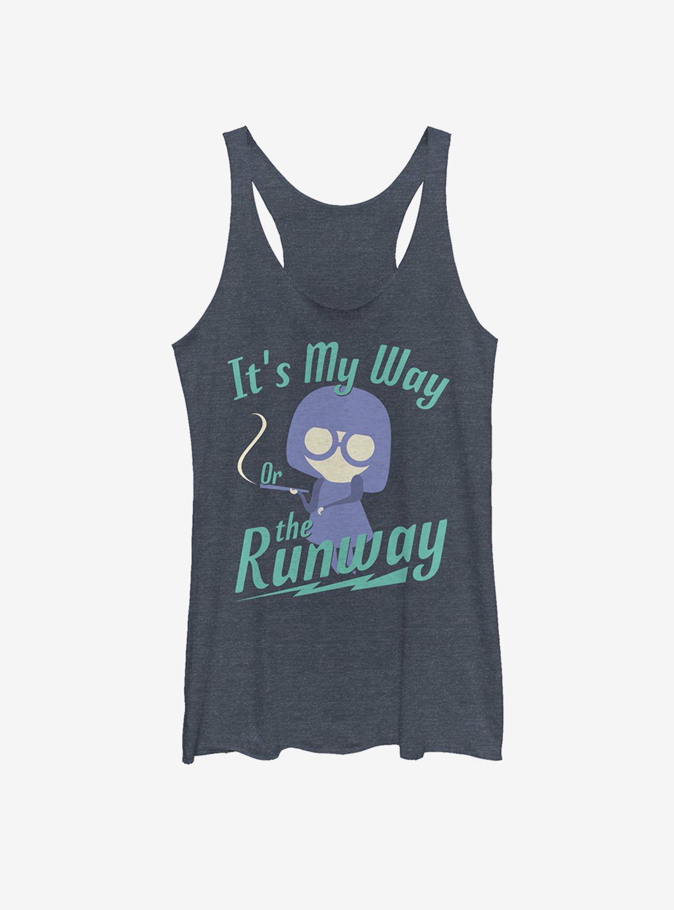 Disney Pixar The Incredibles Edna Mode My Way Womens Tank, NAVY HTR, hi-res