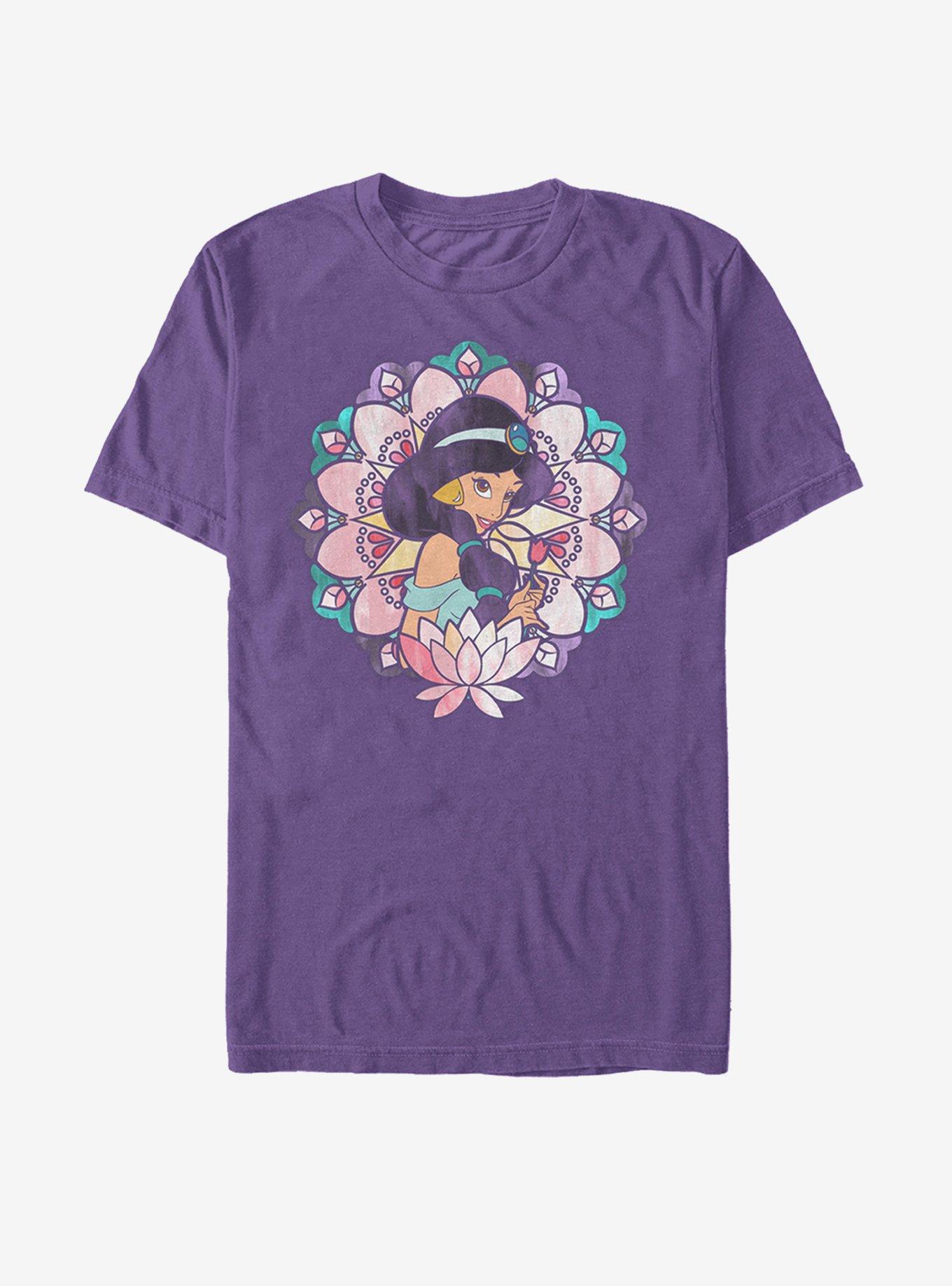 Disney Aladdin Jasmine Lotus Flower T-Shirt, PURPLE, hi-res