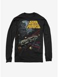 Star Wars Millennium Falcon Battle Long Sleeve T-Shirt, BLACK, hi-res