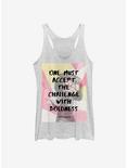 Disney Pixar The Incredibles Edna Mode Accept The Challenge Womens Tank, WHITE HTR, hi-res