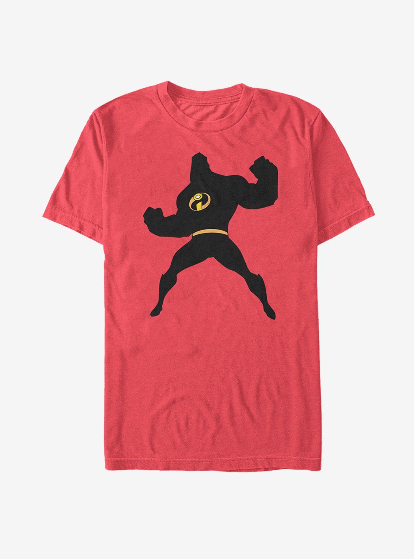 Disney Pixar The Incredibles Mr. Incredible Silhouette T-Shirt, RED, hi-res