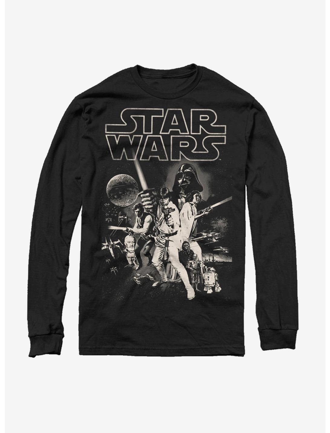 Star Wars Classic Poster Long Sleeve T-Shirt, BLACK, hi-res