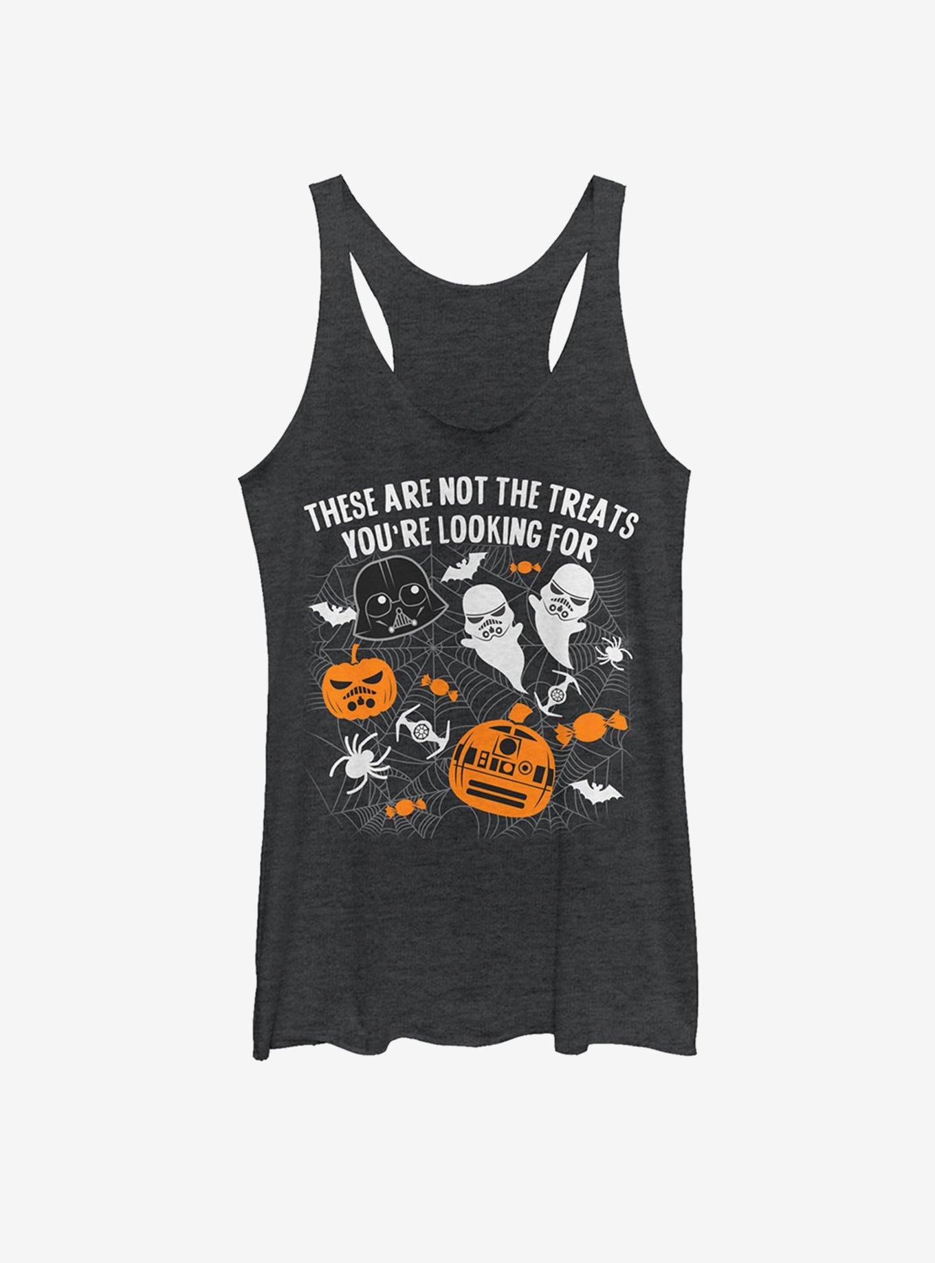 Star Wars Halloween Not the Treats Womens Tank, BLK HTR, hi-res