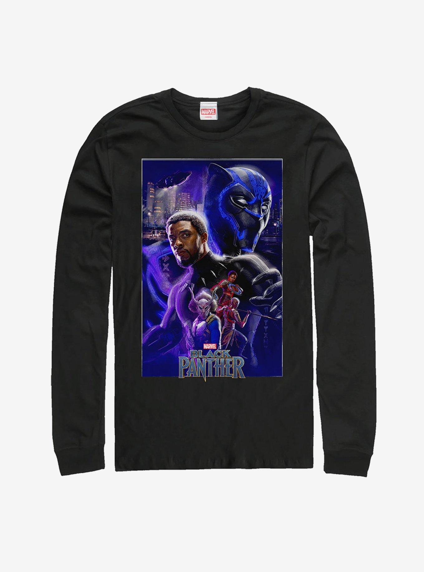 Marvel Black Panther Character Collage Long Sleeve T-Shirt, , hi-res