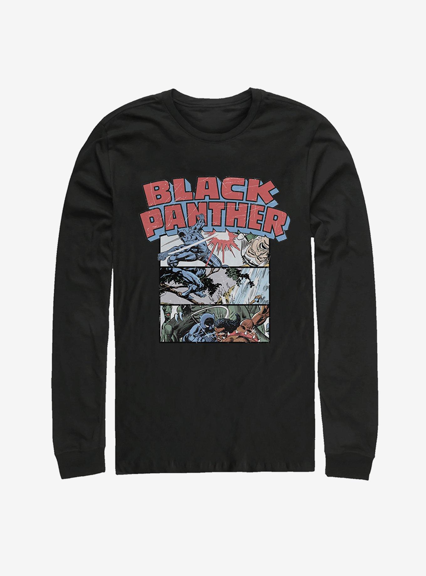 Marvel Black Panther Panels Long Sleeve T-Shirt, BLACK, hi-res